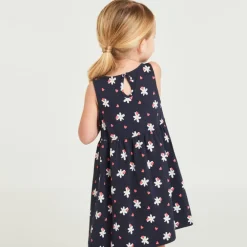 Zonder mouwen meisjesjurk met fantasyprint