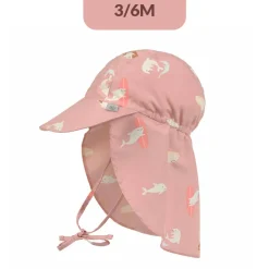 Zonne Cap anti-UV 43-45 (3 tot 6 maanden) Dolphin Peach