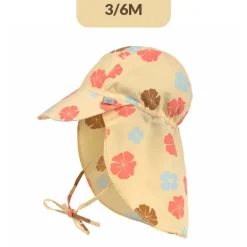 Zonne Cap anti-UV 43-45 (3 tot 6 maanden) Flowers Vanilla