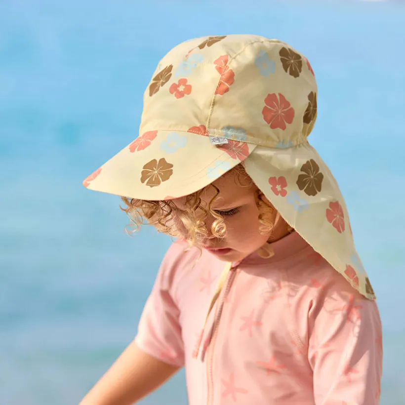 Zonne Cap anti-UV 43-45 (3 tot 6 maanden) Flowers Vanilla