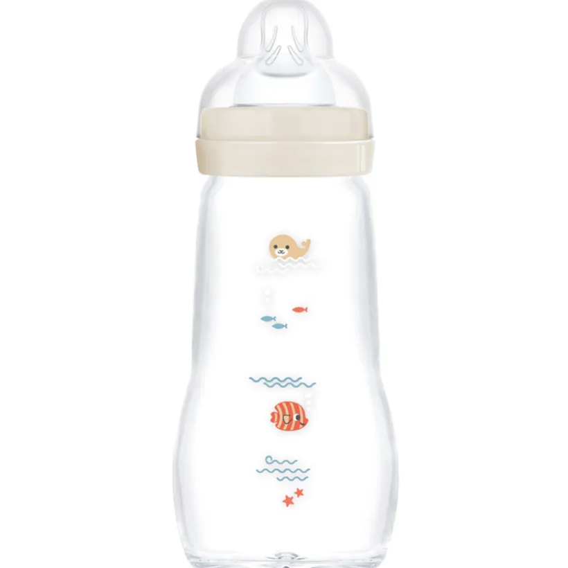 Zuigfles in Glas 260ml Feel Good Uni