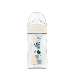 Zuigfles met antikramp siliconenspeen meerdere gaatjes doorstroming 2 270 ml blauw Dodie