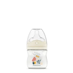 Zuigfles met multi-perforatiespeen doorstroom 1, antikramp, 150 ml, roze