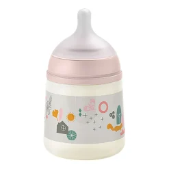 Zuigfles met symmetrische fopspeen SX Pro M 150 ml Walk in the Park Roze
