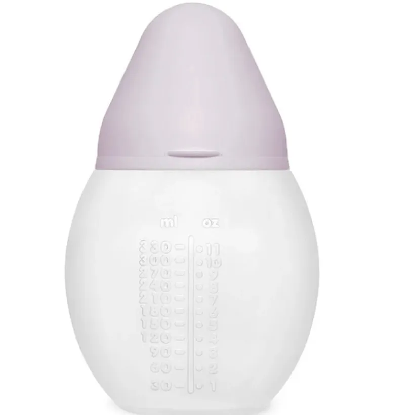 Zuigfles 330ml antibuikkrampjes in silicone Lila