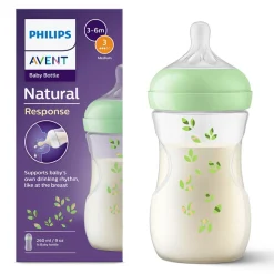 Zuigfles Natural Response Deco 260ml 1stuk Paars/Groen Willekeurige kleur