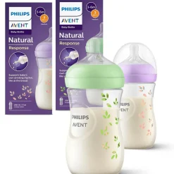 Zuigfles Natural Response Deco 260ml 1stuk Paars/Groen Willekeurige kleur