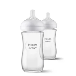 Zuigfles Natural Response 3.0 in Glas 240ml - 2 stuks