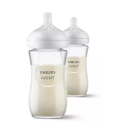 Zuigfles Natural Response 3.0 in Glas 240ml - 2 stuks