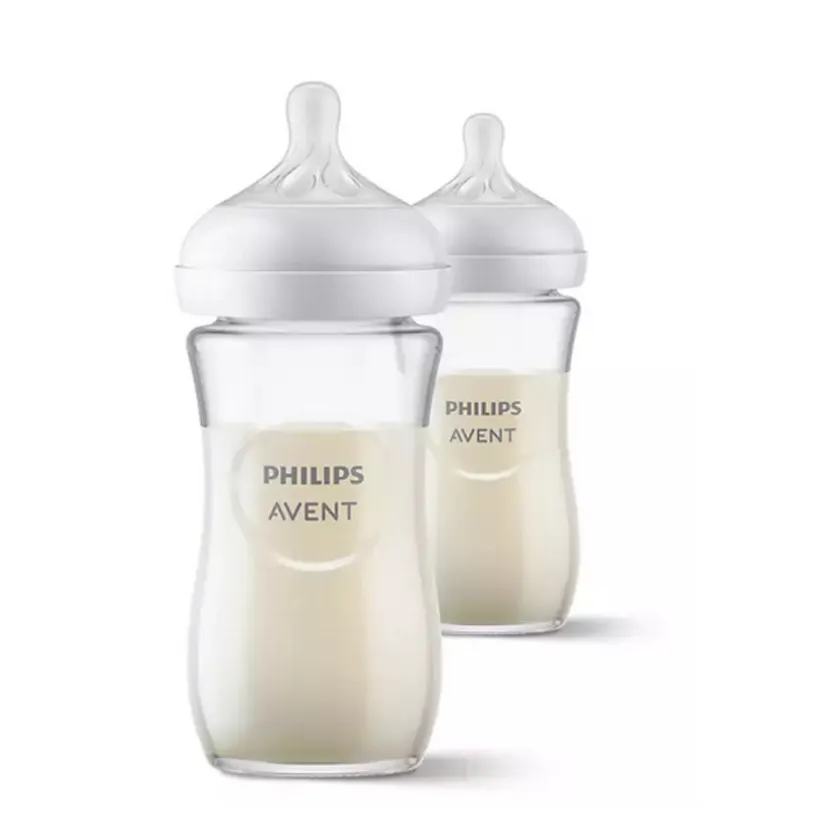 Zuigfles Natural Response 3.0 in Glas 240ml - 2 stuks