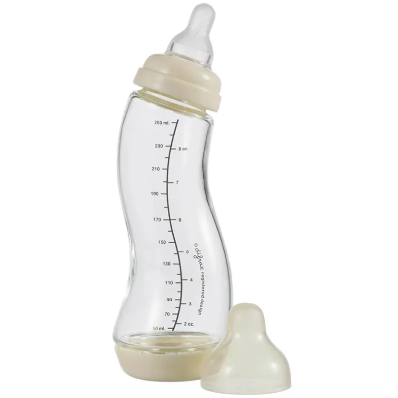 Zuigfles S van glas Natural anti-colic 250ml Popcorn