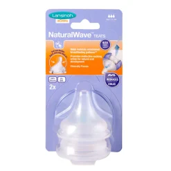 Zuigspeen silicone NaturalWave Snelle melktoevoer - 2 stuks