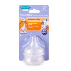 Zuigspeen silicone NaturalWave langzame melktoevoer - 2 stuks
