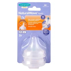 Zuigspeen silicone NaturalWave Medium melktoevoer - 2 stuks
