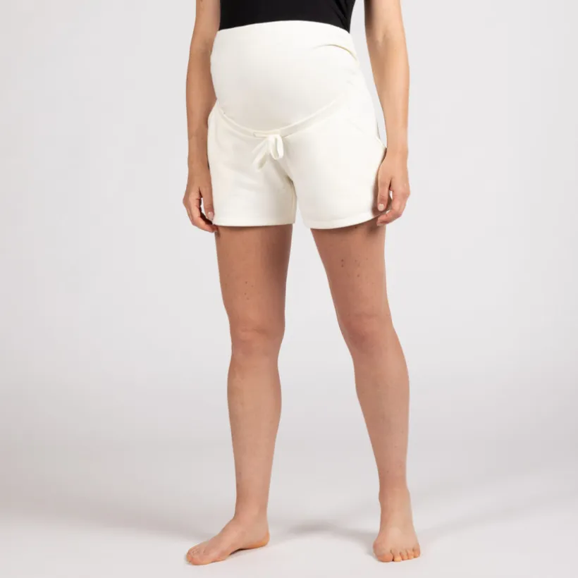 Zwangere fleece short met hoge hoofdband