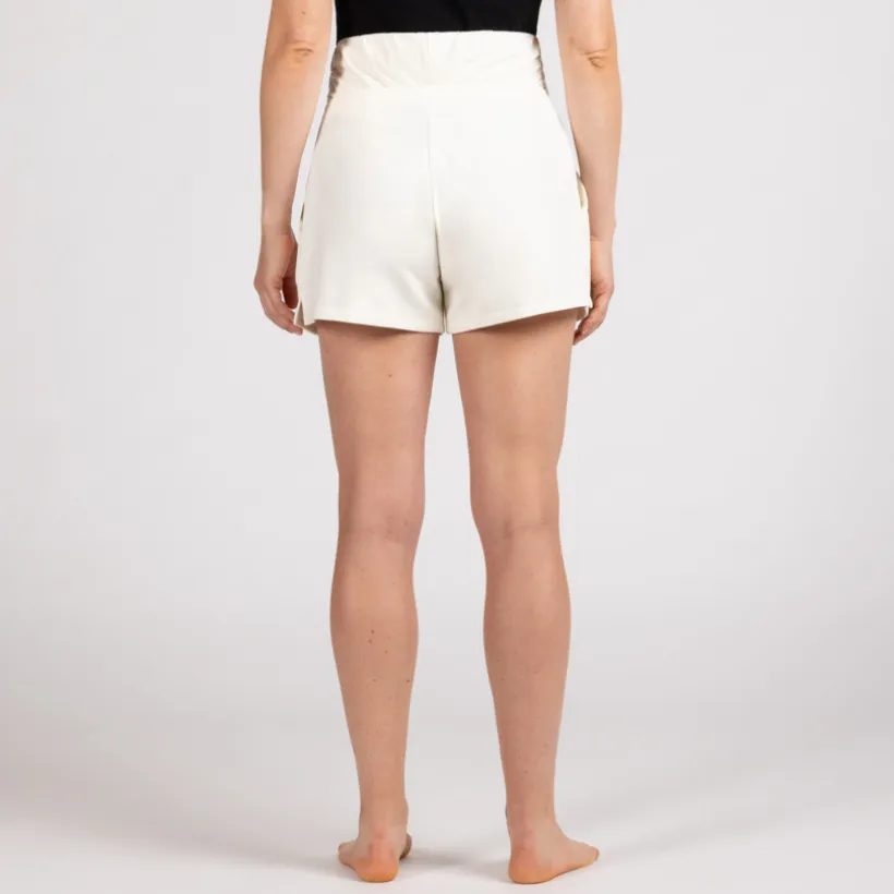 Zwangere fleece short met hoge hoofdband