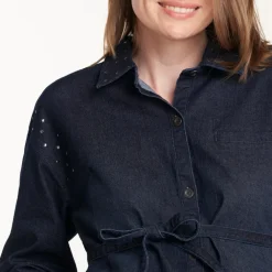 Zwangerschapsdenim blouse jurk