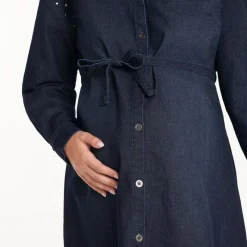 Zwangerschapsdenim blouse jurk