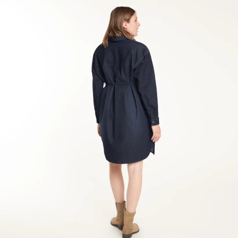 Zwangerschapsdenim blouse jurk