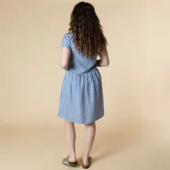 Zwangerschaps- en borstvoedingsblouse met streepjes