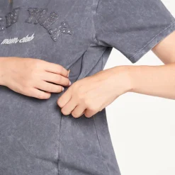 Zwangerschaps- en voedings T-shirt met korte mouwen