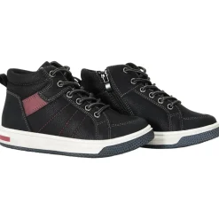 Zwarte booties met rits en veters voor jongen