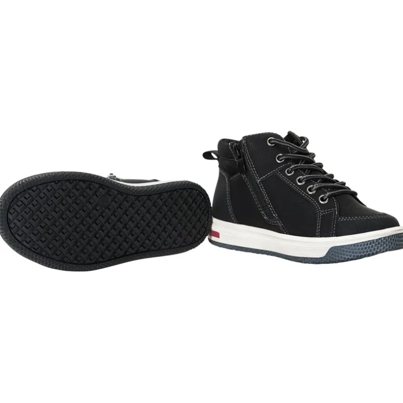 Zwarte booties met rits en veters voor jongen