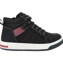 Zwarte booties met rits en veters voor jongen