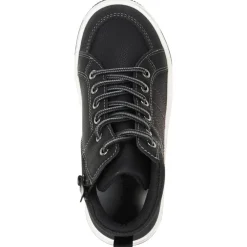 Zwarte booties met rits en veters voor jongen