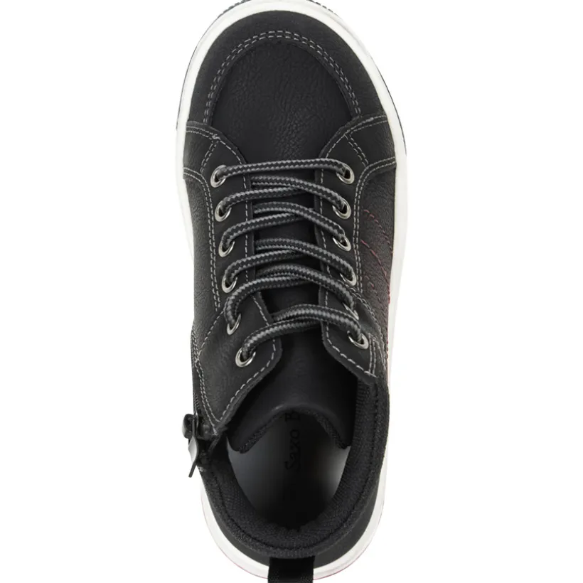 Zwarte booties met rits en veters voor jongen