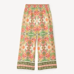 Zwarte en luchtige broek met fantasiedruk meisjes