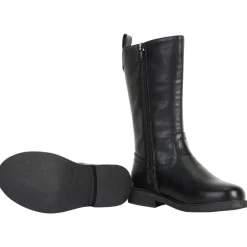 Zwarte laarzen met leder effect meisjes