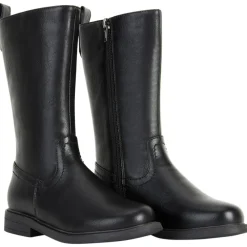 Zwarte laarzen met leder effect meisjes