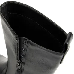 Zwarte laarzen met leder effect meisjes