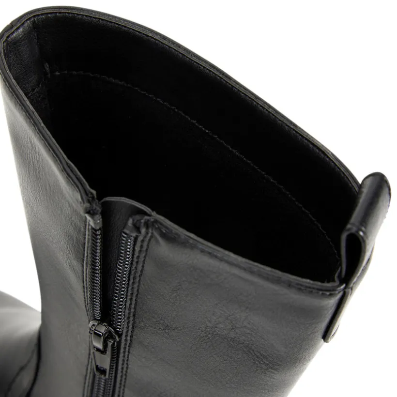 Zwarte laarzen met leder effect meisjes