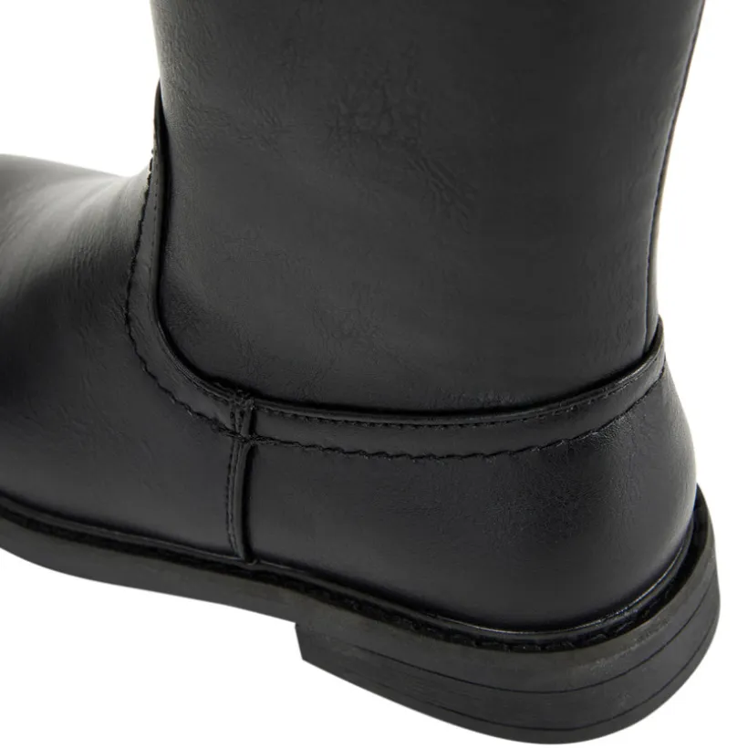 Zwarte laarzen met leder effect meisjes