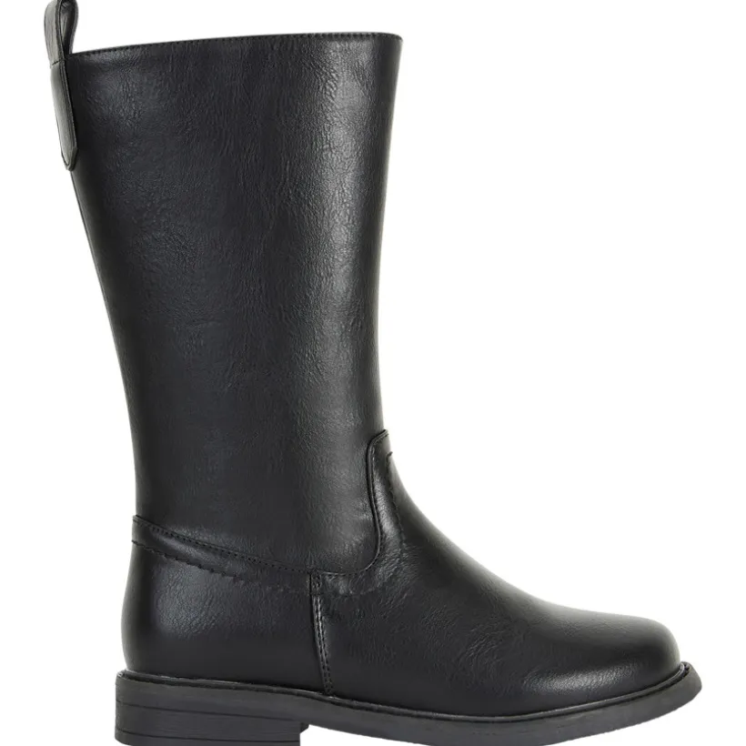 Zwarte laarzen met leder effect meisjes