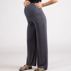 Zwarte zwangerschapsbroek met hoge hoofdband