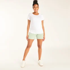 Zwart zwangerschapsshort van sweatstof met uni bovenband.