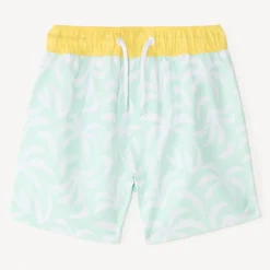 Zwemshort met bladerenprint jongens