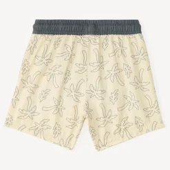 Zwemshort met strepen en palmprint jongens