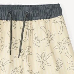 Zwemshort met strepen en palmprint jongens