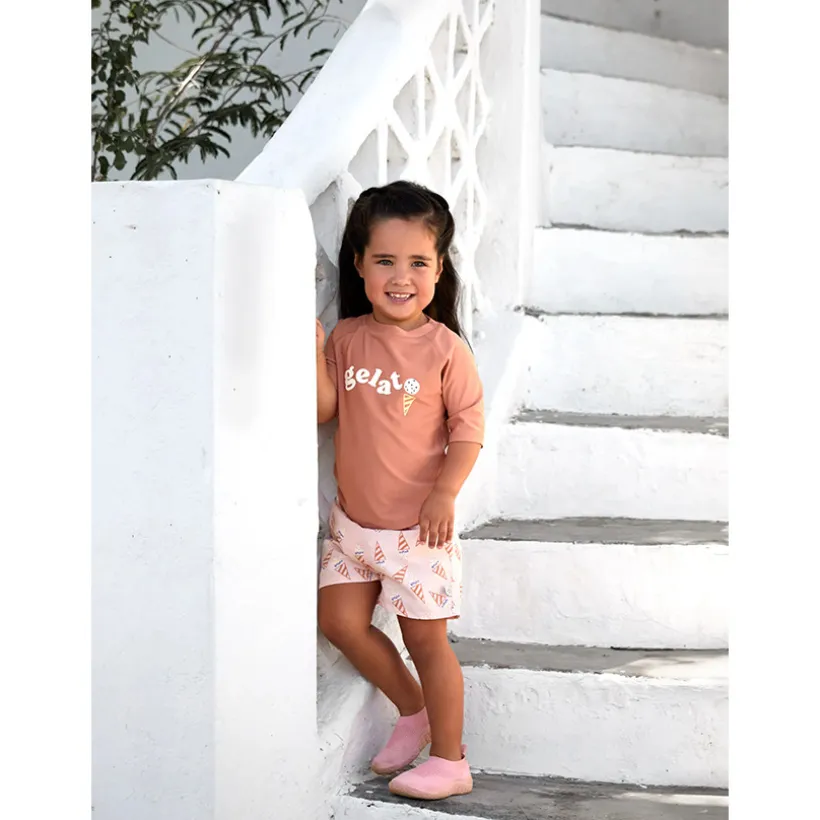 Zwemshort T98 (25-36 maanden) Ice Cream Pale Pink